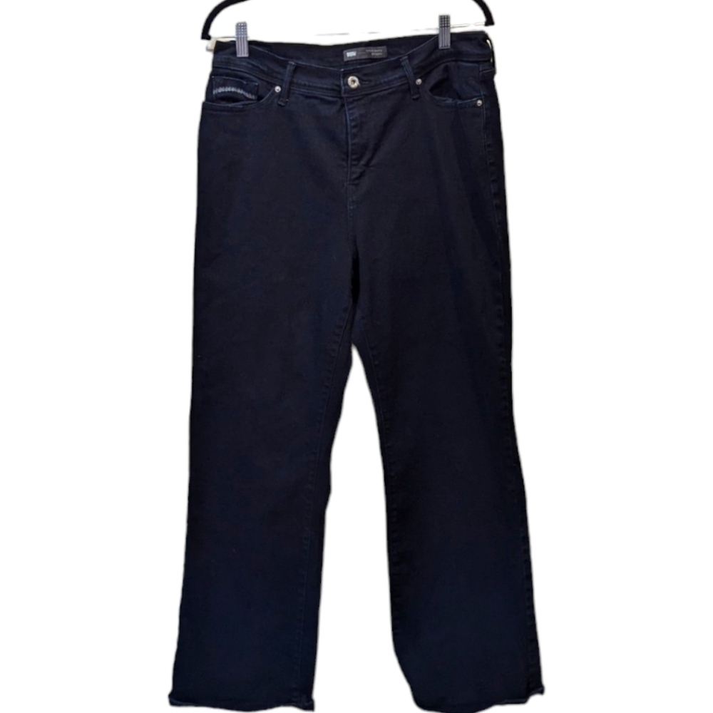 Levi's Perfectly Slimming 512 Bootcut Black Embroidered Denim Jeans (14; 32/32)